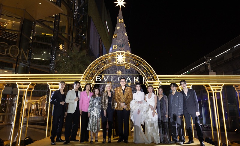 BVLGARI lights up its luminous  Christmas tree in Bangkok